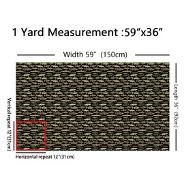 Feelyou Kids Fishing Fabric by The Yard 2 Yards Vintage Pike Fish Upholstery Fabric for Chairs Outdoor Fabric Fishing and Hunting Decorative Waterproof Outdoor Fabric Women Men