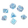 7pcs Polyhedral Dice Set Portable Exquisite Funny Metal Dice Table
