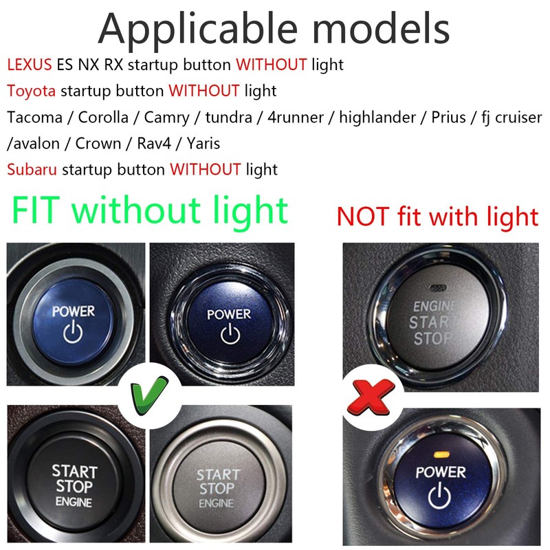 Lanyun Engine Start Stop Push Button Switch Replacement for Tacoma
