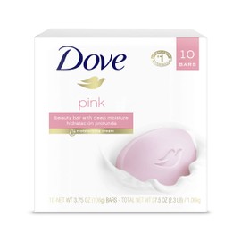 Dove Beauty Bar For Softer Skin Pink More Moisturizing Than Bar Soap 3.75 oz 10 Bars