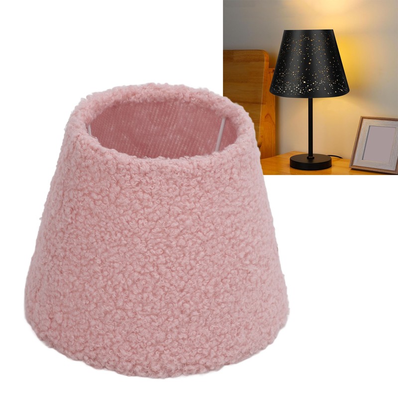 Plush Cloth Lamp Shade Replacement Decorative Soft Comfortable Cone Round