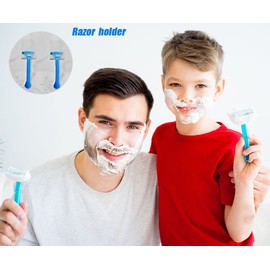 JWCE. Clear Adhesive Hooks for Shower Wall Shower Shaver Holder Razor Holder Storage Holders for Phone, Bathtub Organizers and Storage Shower Hook Kitchen Organizer for Razor Plug Towel (Clear-4pcs)