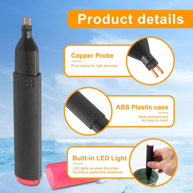 HUAREW Conductivity Test Pen, Continuity Tester for Grounding Mats, Sheets,