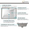 16 Inch Undermount Bathroom Sink Small Rectangle Undermount Sink White