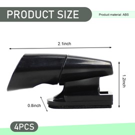 Arwrilt 4 PCS Car Deer Whistles, Wind Powered Deer Warning Devices, Waterproof Ultrasonic Deer Alerts, Deer Deterrent for Cars with Self-Adhesive, Universal Wildlife Safety Warning for Cars (Black)