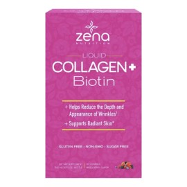 Zena Nutrition Colageno + Biotina Liquida 900ml 30oz Sabor Sin Sabor