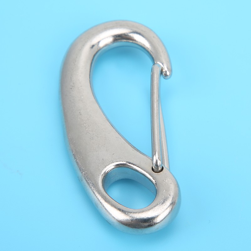 4pcs 100mm Heavy Duty Snap Rope Hook Stainless Steel Spring