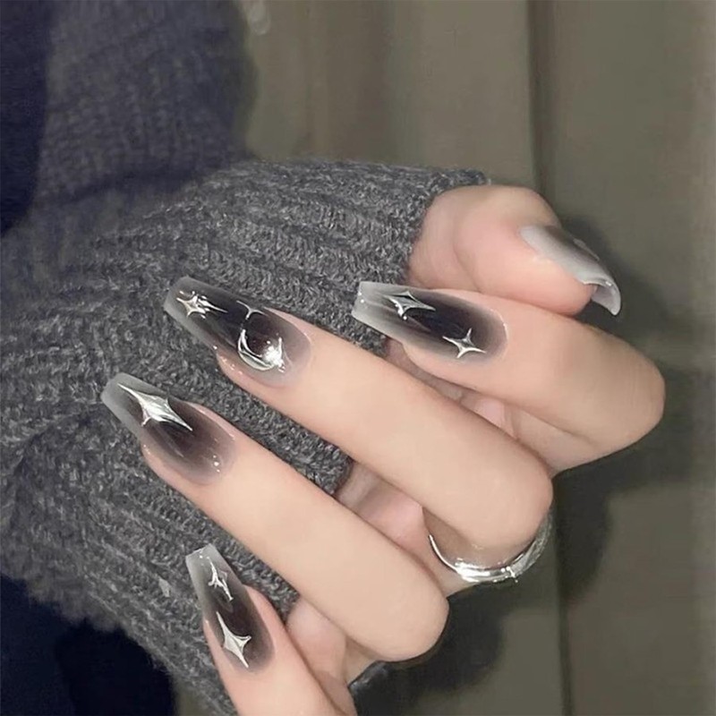 XUZOO Simple Nail Tips, 24 Pieces Nail Tips, Short and
