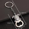 2Pcs Bottle Opener Keychain Turtle Kitchen Beverage Bottle Openers Portable