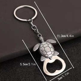 2Pcs Bottle Opener Keychain Turtle Kitchen Beverage Bottle Openers Portable Camp Beer Opener