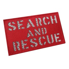 5X3 Inch Reflective Search and Rescue SAR Patch with Hook Back for Service Harness Tactical Vest Patch