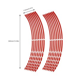 Pack of 16 Wheel Rim Strips, Rim Stickers, Rim Stickers for Rims, Rim Stickers, Reflective Strips on the Rim, for Bicycle, Car, Motorcycle