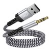 Cable USB a conector de audio AUX macho de 3.5mm,