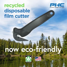 PHC Recycled Disposable Film Cutter | Handle Made From 100% Recycled Plastic | 25 Pack