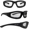 Epoch Eyewear Foam Padded Motorcycle Sunglasses 2 Pair Black Frames
