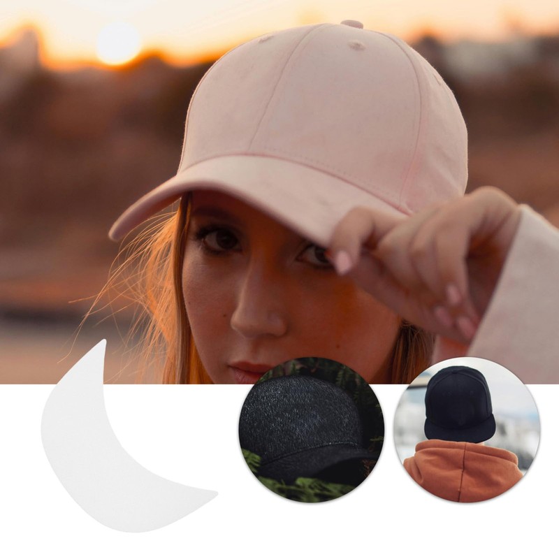10pcs White Plastic Hat Brim Inserts - Baseball Cap Shaper