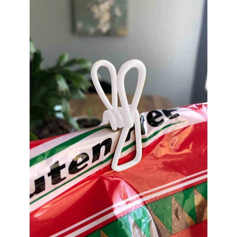2 Inch Chip Clips White,Steel Clothes Pins Utility PVC-Coated Steel