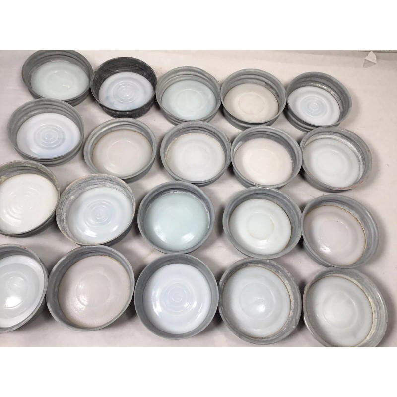 antique zinc lids milk glass lined Boyds atlas or ball