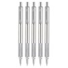 Zebra F-701 Stainless Steel Ballpoint Retractable Pen, Black Ink.8mm Fine
