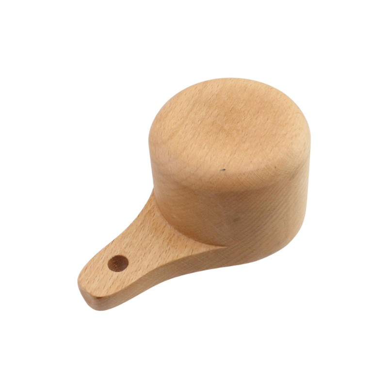 Mewutal 1/3 Cup Wooden Measuring Cup with Short Handle Handcrafted