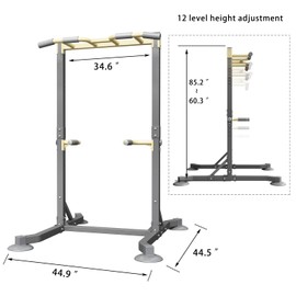 DONIUZ Multi-function Pull Up Station, Portable Workout Equipment with Pull Up Bar and Dip Station for Home Gym, Support 600lbs