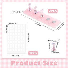 AKSIQIOL 2-in-1 Nail Holder for Painting & Press-On Nails,nail stand,nail holder,Magnetic Stand with Double-Sided Nail Glue – Ideal for DIY, Beginners, and Salon Use
