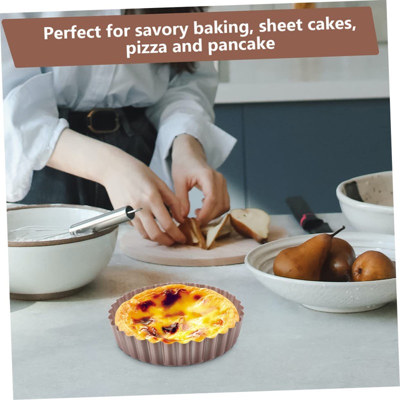 ULTECHNOVO 2sets 2pcs Non Stick Quiche Pan Tart Pan with