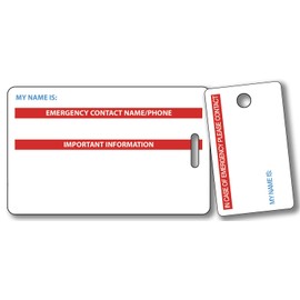 TLC Safety By Design My Pets are Home Alone Alert Emergency Wallet Card and Key Tag Medical ID Contact Dogs Cats with Emergency Contact Call List