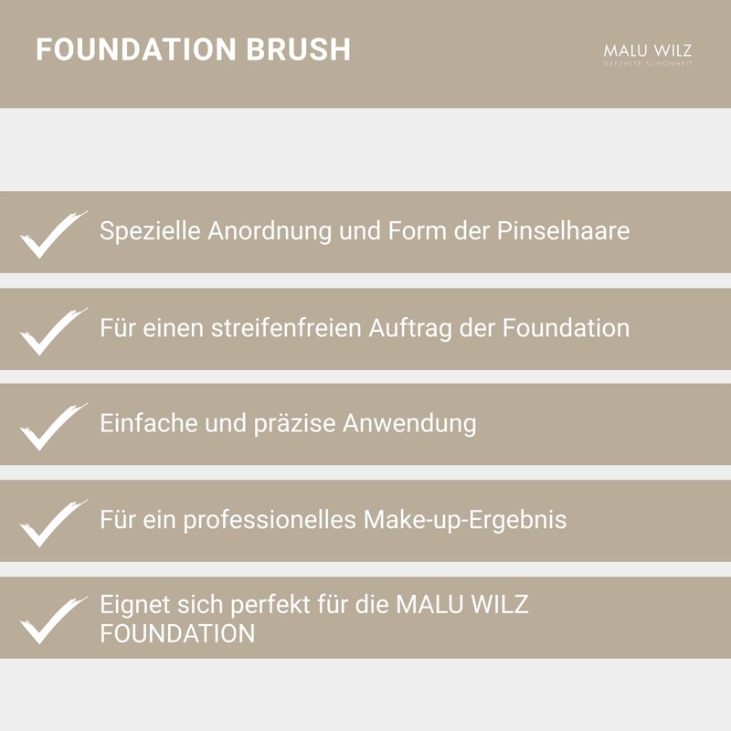Malu Wilz Foundation Brush - Make Up Brush for Even