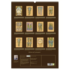 Zähne auf Leinwand (Wandkalender 2026 DIN A2 hoch), CALVENDO Monatskalender: Fotografien von echten Zähnen mit Photoshop künstlerisch verfremdet. (CALVENDO Gesundheit)