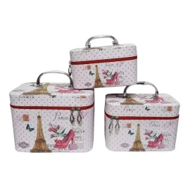 Misorel Set 3 Piezas Neceser Cosmetiquera Diseño  D/ Moda Cosméticos
