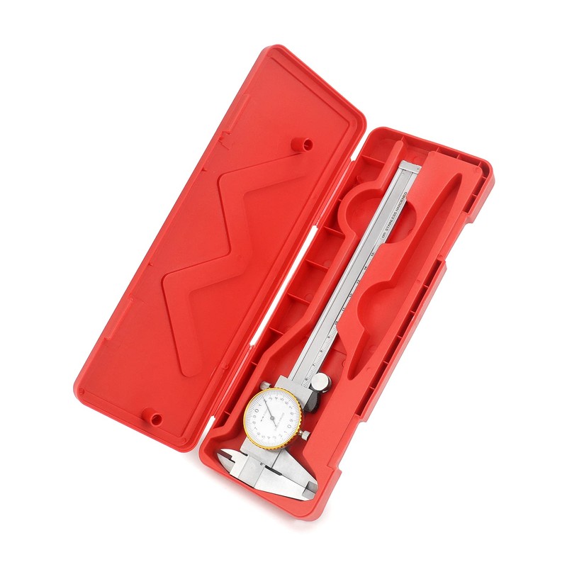 QWORK Dial Calipers, 0-15cm Caliper Measuring Tool, 0.02mm Graduation Interval,