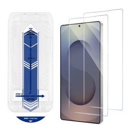 [Fingerprint Authentication] Galaxy S25 Ultra Compatible Glass Film [2 Sheets] [Guide Frame Included] Automatic Adsorption, Super Easy to Apply, Tempered Glass, LCD Protective Film for Galaxy S25