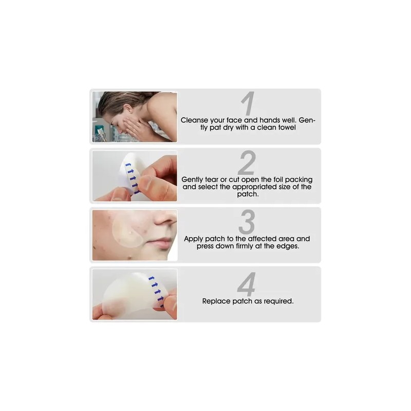 Parches Adesivos Antiacne Hydrocolloid Cuidado Facial Eficaz