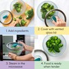 Anyday 7-Cup Glass Microwave Steamer for Vegetables – BPA-Free Glass
