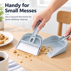 Mini Desktop Dustpan & Brush Set – Compact Plastic Cleaning Tool for Desk & Keyboard Areas
