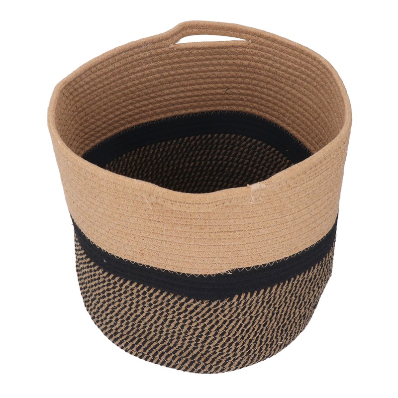Woven Laundry Basket Cotton Rope Multifunctional Clothes Storage Hamper with