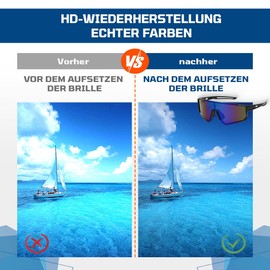 WRQIOO Fast Glasses Rave, Pack of 3 Cycling Glasses Men Polarised UV400 Sports Sunglasses Men Women Sports Glasses Cycling Glasses for Cycling Mountaineering Outdoor Biking Ski