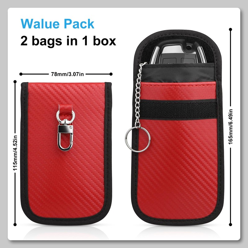 Diyife Faraday Pouch for Car Keys, 2 Pack Car Key