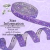 Nubarssy Self Adhesive Purple Resin Rhinestone Strips Rhinestones Ribbon，4 Yards