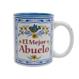 Essence of Europe Gifts El Mejor Abuelo Mug - 12 Oz Durable Ceramic Grandpa Mug with Blue Glaze - Grandpa Mug for Memorable Celebrations, Ideal Grandfather or Father Gift | by E.H.G.