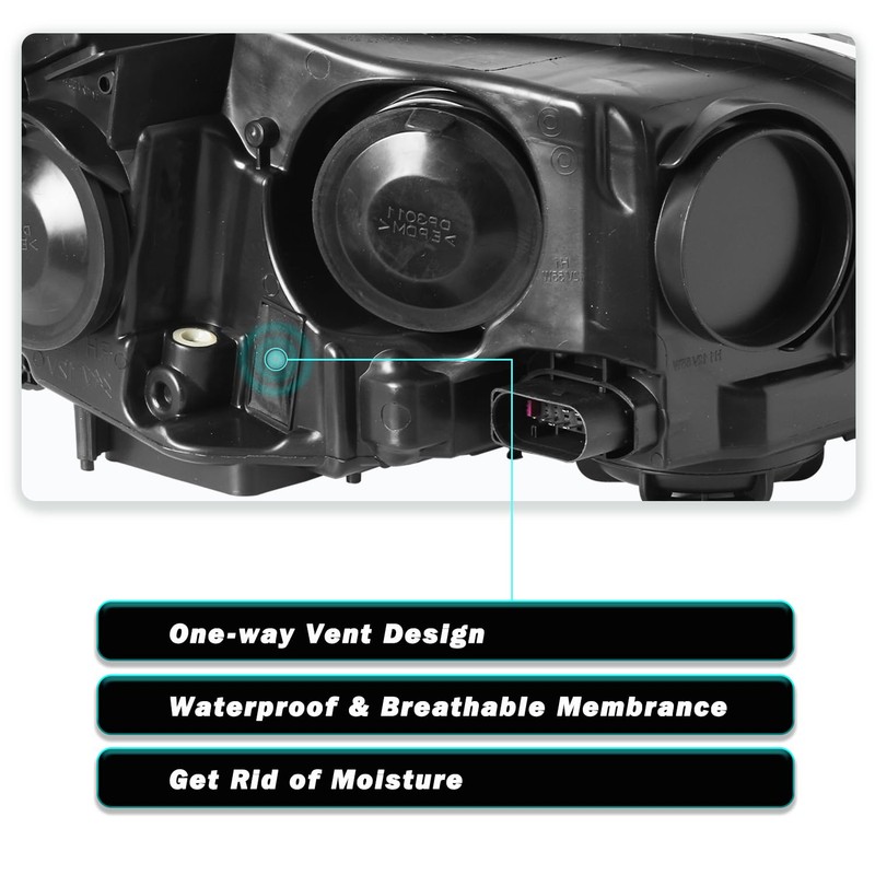 TUSDAR OEM Factory Headlights Assembly Set Fit for 2012-2014 Ford