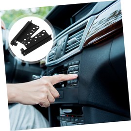 CHILDWEET 2pcs Double Din Dash Mounting Trim Bezel Kit for Car Stereo Installation Durable Bracket for Seamless Integration with Original Interior Enhances Audio Quality and Driving