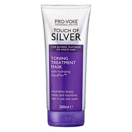 PROVOKE Touch of Silver Toning Treatment Mask 200ml | Purple Conditioner for Blonde, Platinum, White or Grey Hair | Purple Shampoo Alternative to Banish Brassy Tones