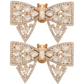 KESYOO Removable Shoe Ornament Bowknot Charm Clip Jewelry - Metal Rhinestone Accessories Buckle