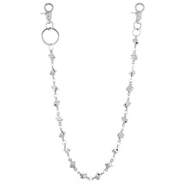 DIKJAK Wallet Dice Chain - Punk Hip Hop Unisex Waist Accessory for Pants/Wallet/Keyring, Gothic Jeans Pocket Chain for All Season Wear