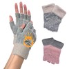 2 Pairs Fingerless Gloves for Women Men, Winter Knitted Touchscreen