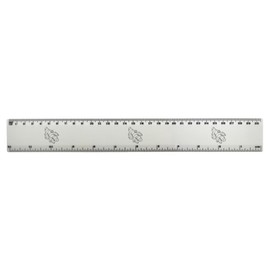 'Ginger Root' 30cm (12 Inch) White Plastic Ruler (RL00094768)