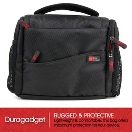 DURAGADGET Shock-Absorbing & Water-Resistant Carry Bag in Black & Orange - Compatible with The Nikon Coolpix P900 SLR Camera