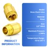 ERGAOBOY 1Pcs Brass One-Way Check Valve, 1/2" BSP Thread Female